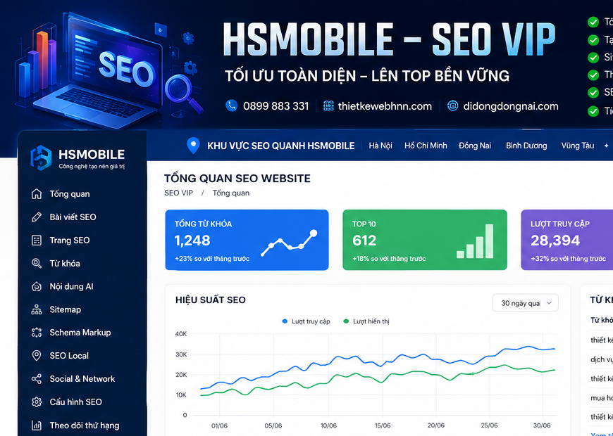 HSMobile SEO VIP tối ưu website và Local SEO